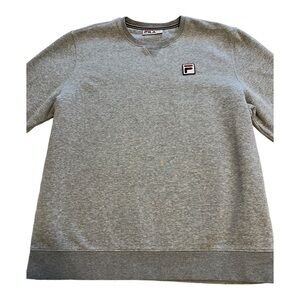 FILA Crewneck Sweat Shirt Long Sleeve Grey  - Size Large